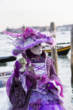 geleneksel Venedik karnaval maskesi