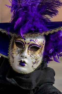 geleneksel Venedik karnaval maskesi