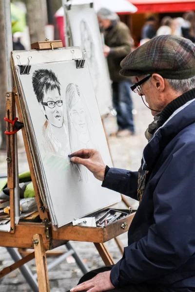 Place du Tertre en París — Foto de Stock