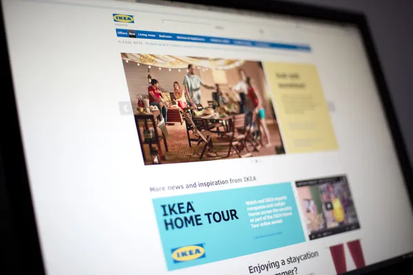 Ikea のウェブサイト — ストック写真