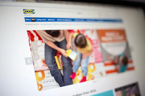 Ikea-Webseite — Stockfoto