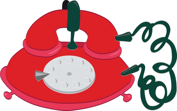 Червоний телефон — стоковий вектор