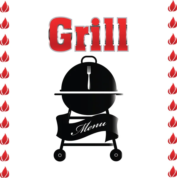 Grill segno — Vettoriale Stock