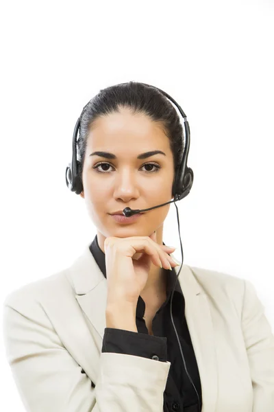 Unga call-operator — Stockfoto