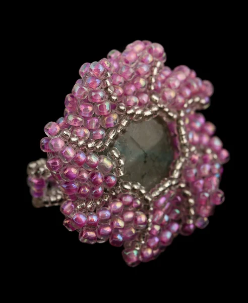 Rose crystal ring — Stock Photo, Image