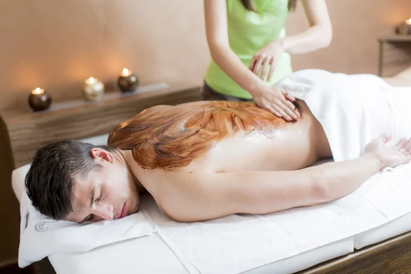 Шоколадний масаж — стокове фото