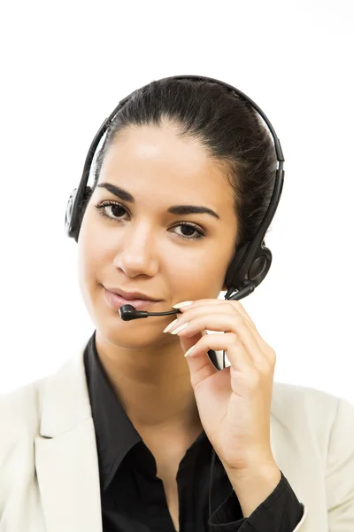 Young call operator Royalty Free Stock Photos