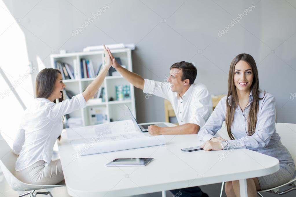 People working in the office