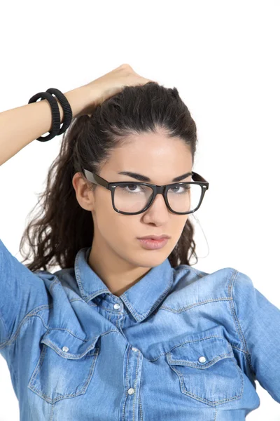 Frau mit Brille — Stockfoto