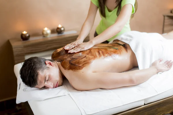 Chocolate massage — Stock Photo, Image