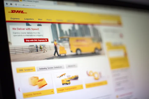 Dhl ウェブサイト — ストック写真