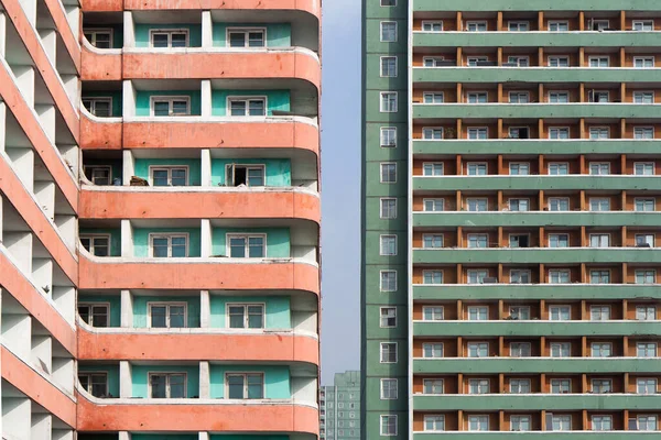 北朝鮮平壌の住宅建築物の詳細 — ストック写真