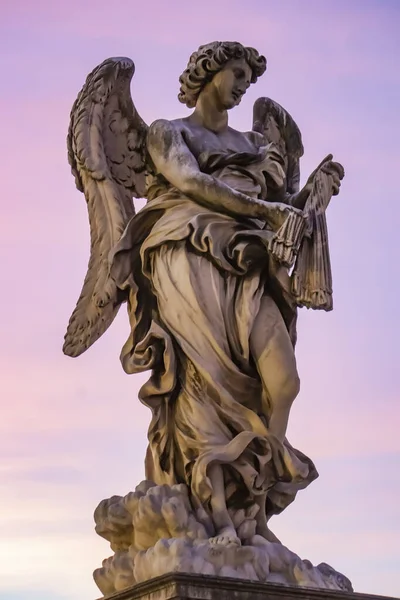 Angelo Con Statua Delle Fruste Ponte Sant Angelo Roma Italia — Foto Stock