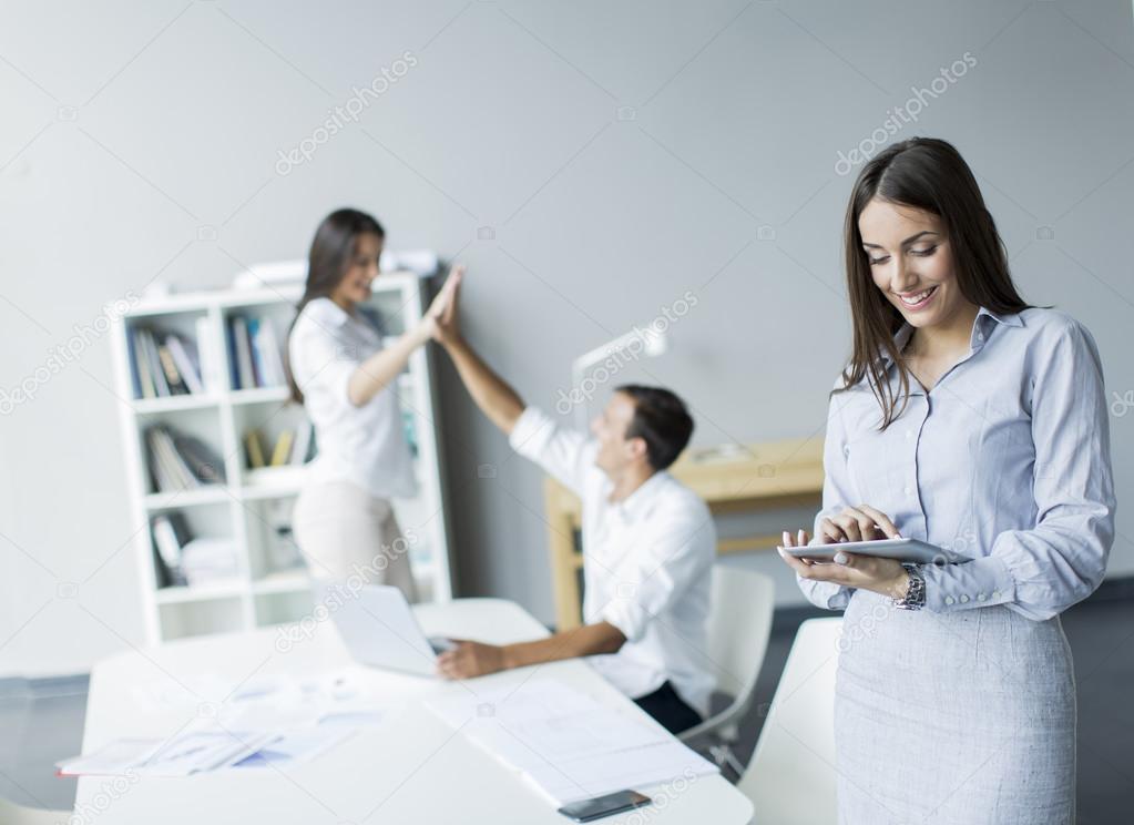 People working in office