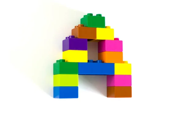プラスチックのおもちゃビルディング ブロック — ストック写真