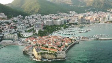 Budva, Karadağ, havadan görünümü