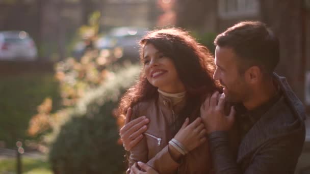 Couple Amoureux Passer Temps Sur Date — Video