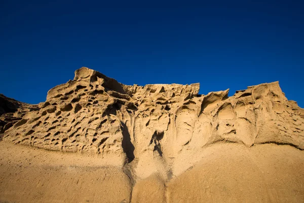 Vista Playa Vlychada Formación Rocas Arena Ceniza Volcánica Isla Santorini — Foto de Stock