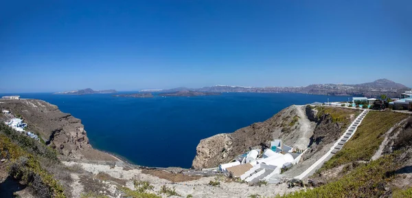 Morze Egejskie Wyspy Santorini Grecja Słoneczny Dzień — Zdjęcie stockowe