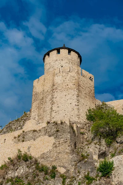 塞尔维亚中世纪的Golubac要塞景观 — 图库照片