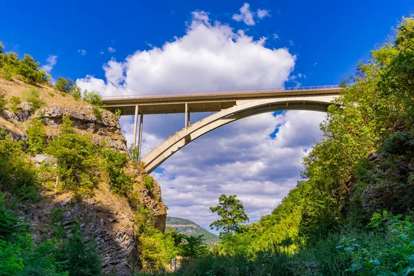 Ponte Estrada Kladovo Golubac Sobre Desfiladeiro Rio Boljetin Leste Sérvia — Fotografia de Stock