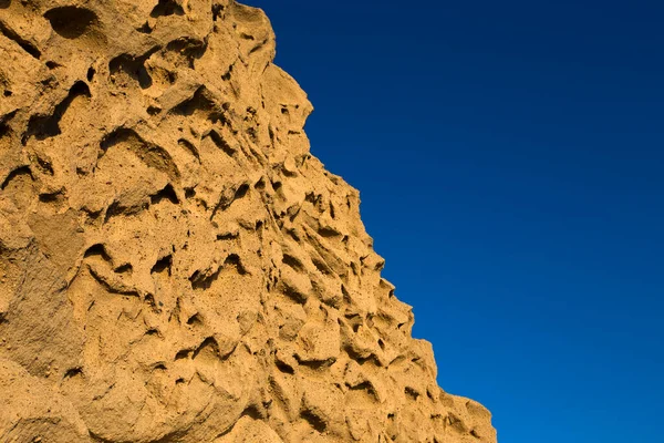 Closeup View Vlychada Beach Volcanic Ash Sand Rock Formation Santorini — Stock Photo, Image
