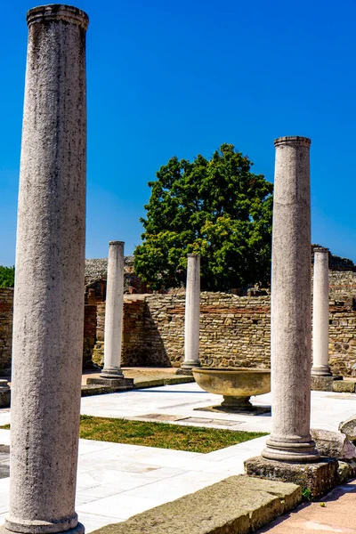 Sırbistan Zajecar Kenti Yakınlarındaki Roma Mparatoru Galerius Sarayının Kalıntıları Olan — Stok fotoğraf