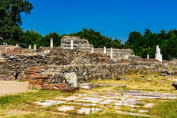 Sırbistan Zajecar Kenti Yakınlarındaki Roma Mparatoru Galerius Sarayının Kalıntıları Olan — Stok fotoğraf