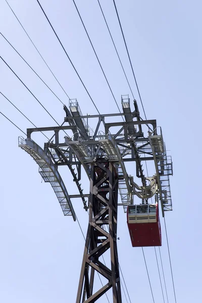 Szczegóły Roosevelt Island Tramway Nowym Jorku Jest Pierwszy Tramwaj Powietrzny — Zdjęcie stockowe