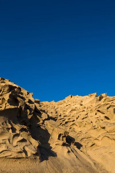 Vista Praia Vlychada Formação Rochas Areia Cinza Vulcânica Ilha Santorini — Fotografia de Stock