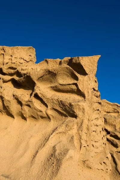 Uitzicht Vlychada Strand Vulkanische Zand Rotsformatie Santorini Eiland Griekenland — Stockfoto