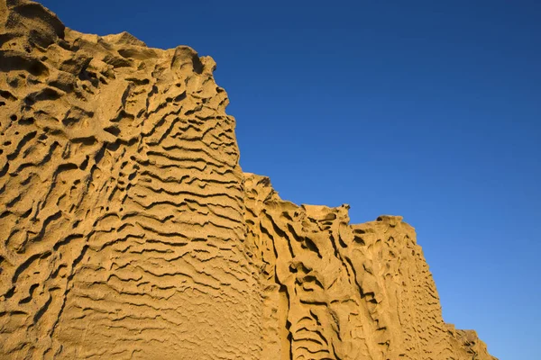 Uitzicht Het Strand Van Vlychada Vulkanische Zand Rotsformatie Santorini Eiland — Stockfoto