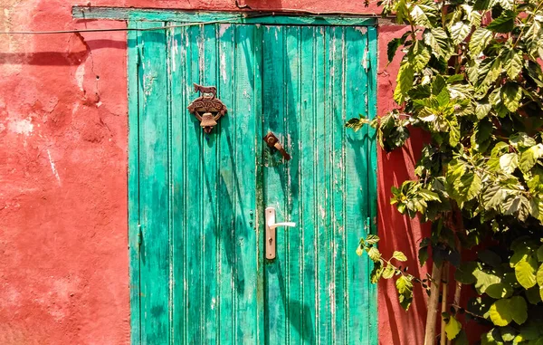 Старые Традиционные Двери Домов Острова Гори Сенегале — стоковое фото