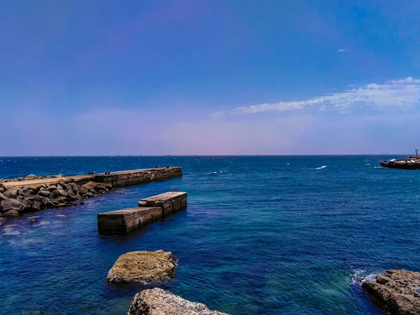 Alte Steindocks Der Atlantikküste Bei Island Goree Senegal — Stockfoto