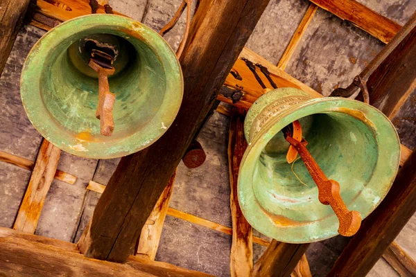 Detalle Campanas Antiguas Del Monasterio Pedro Pablo Grliste Serbia — Foto de Stock