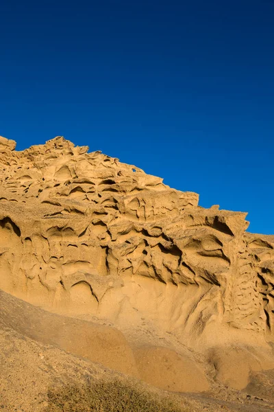 Vista Praia Vlychada Formação Rochas Areia Cinza Vulcânica Ilha Santorini — Fotografia de Stock