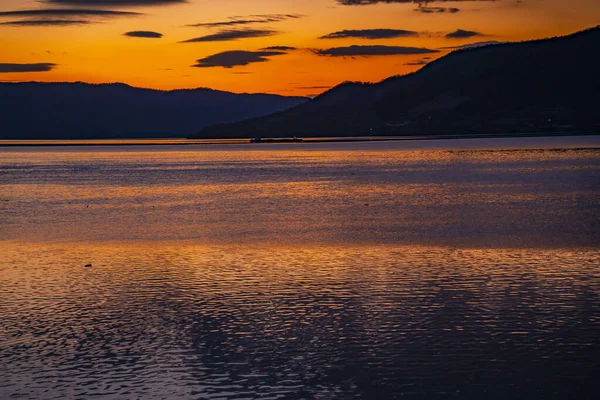 Vue Coucher Soleil Sur Gorge Danube Djerdap Serbie — Photo