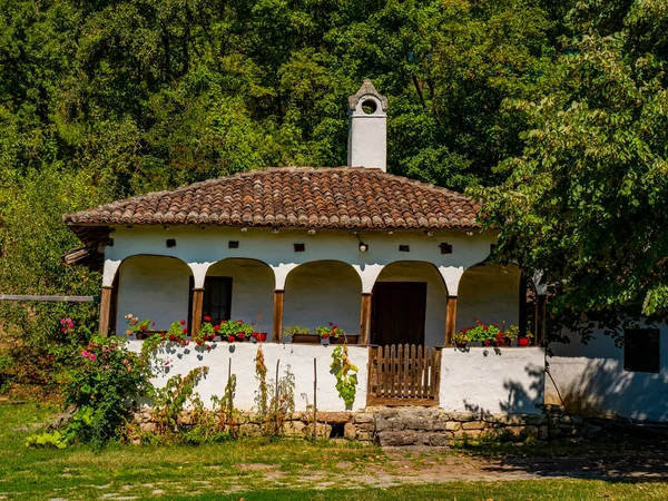 Προβολή Στο Παραδοσιακό Σερβικό Σπίτι Του 19Ου Αιώνα Στο Lepenski — Φωτογραφία Αρχείου