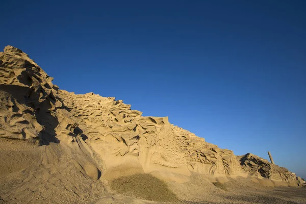 View Vlychada Beach Volcanic Ash Sand Rock Formation Santorini Island — Stock Photo, Image