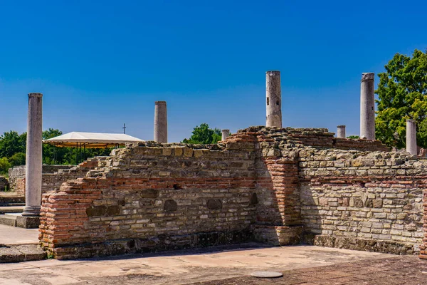 Sırbistan Zajecar Kenti Yakınlarındaki Roma Mparatoru Galerius Sarayının Kalıntıları Olan — Stok fotoğraf