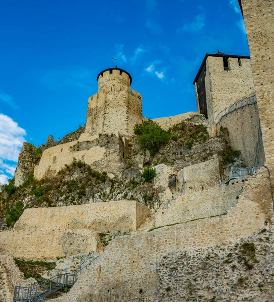 Blick Auf Die Mittelalterliche Festung Golubac Serbien — Stockfoto