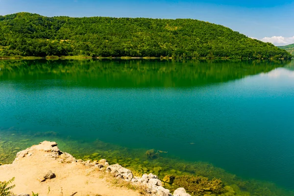 Vista Grliste Lago Perto Zajacar Leste Sérvia — Fotografia de Stock