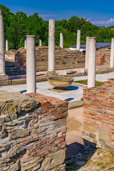 Sırbistan Zajecar Kenti Yakınlarındaki Roma Mparatoru Galerius Sarayının Kalıntıları Olan — Stok fotoğraf