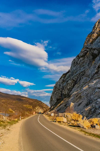 View Danube Roadway Djerdap Serbia — Stock Photo, Image