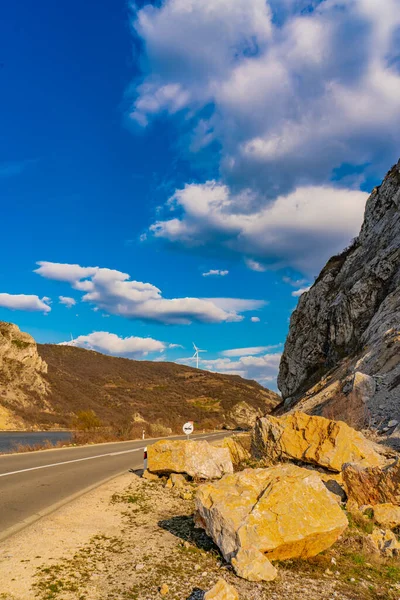 Vista Sulla Strada Del Danubio Djerdap Serbia — Foto Stock