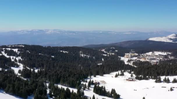 Flygfoto Över Skidorten Vid Kopaonikberget Serbien — Stockvideo