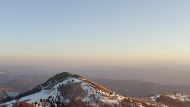 Luftaufnahme Des Kopaonik Gebirges Serbien Winter — Stockvideo