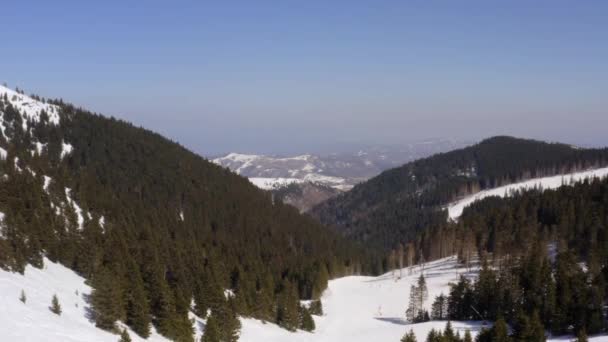 Luftaufnahme Des Kopaonik Gebirges Serbien Winter — Stockvideo