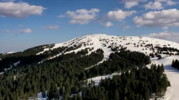 Luchtfoto Van Kopaonik Berg Servië Winter — Stockvideo