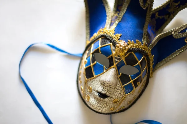 Venetian Carnival Mask White Background — Stock fotografie